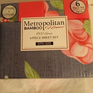 Metropolitan Bamboo 1800 Series 6 Pc Sheet Set, De